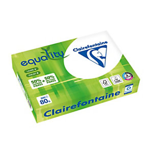 Lot de 5 - Clairefontaine Papier A4 blanc Equality - 80g - Ramette de 500 feuilles