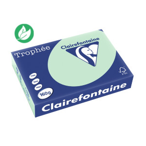 Clairefontaine Papier A4 couleur Trophée - 160g - Ramette de 250 feuilles - Vert