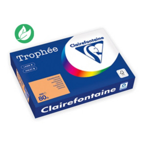 Clairefontaine Papier A4 couleur Trophée - 80 g - 500 feuilles - Orange Pastel