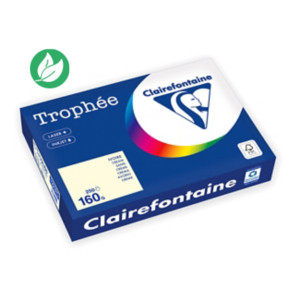 Clairefontaine Papier A4 Trophée - 160 g - 250 feuilles - Ivoire Pastel