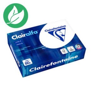 Clairefontaine Papier A5 blanc 80g Clairalfa - Ramette de 500 feuilles