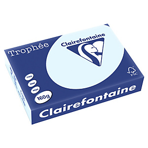Clairefontaine Papier couleur A4 Bleu 160g Trophée - Ramette de 250 feuilles Clairefontaine Papier couleur A4 Bleu 160g Trophée - Ramette de 250 feuilles