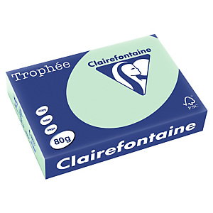 Clairefontaine Papier couleur A4 Vert 80g Trophée - Ramette de 500 feuilles Clairefontaine Papier couleur A4 Vert 80g Trophée - Ramette de 500 feuilles
