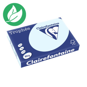 Clairefontaine Papier couleur Trophée multi-usage A3 bleu 80 g/m² Clairefontaine Papier couleur Trophée multi-usage A3 bleu 80 g/m²