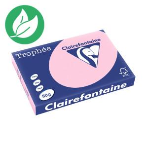 Clairefontaine Papier couleur Trophée multi-usage A3 Rose 80 g/m² Clairefontaine Papier couleur Trophée multi-usage A3 Rose 80 g/m²
