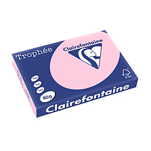 Clairefontaine Papier couleur Trophée multi-usage A3 Rose 80 g/m²