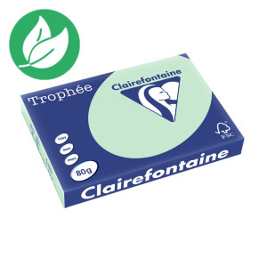 Clairefontaine Papier couleur Trophée multi-usage A3 vert 80 g/m² Clairefontaine Papier couleur Trophée multi-usage A3 vert 80 g/m²