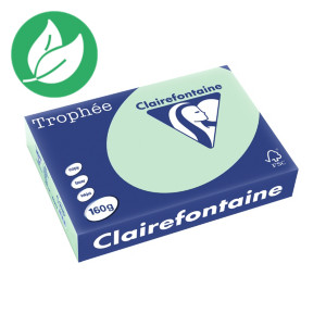 Clairefontaine Papier couleur Trophée multi-usage A4 vert 160 g/m² Clairefontaine Papier couleur Trophée multi-usage A4 vert 160 g/m²