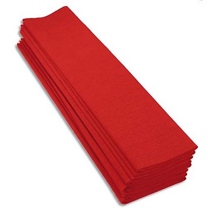 CLAIREFONTAINE Paquet de 10 feuilles Crépon M40 2x0,50m Rouge