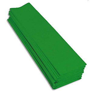 CLAIREFONTAINE Paquet 10 feuilles crépon M40 2x0.50m Vert pré CLAIREFONTAINE Paquet 10 feuilles crépon M40 2x0.50m Vert pré