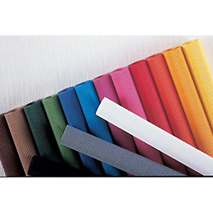CLAIREFONTAINE Paquet de 15 feuilles carton ondulé 50x35 cm couleurs assorties micro cannelure 300g/m2 CLAIREFONTAINE Paquet de 15 feuilles carton ondulé 50x35 cm couleurs assorties micro cannelure 300g/m2