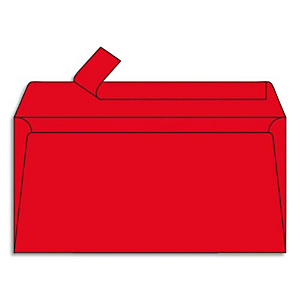 CLAIREFONTAINE Paquet de 20 enveloppes 120g POLLEN 11x22cm (DL). Coloris Rouge groseille CLAIREFONTAINE Paquet de 20 enveloppes 120g POLLEN 11x22cm (DL). Coloris Rouge groseille