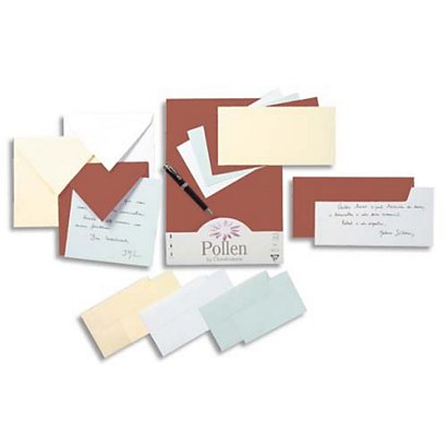 CLAIREFONTAINE Paquet de 20 enveloppes 120g POLLEN 16,5x16,5cm. Coloris Blanc