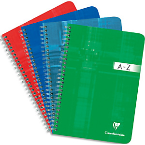 CLAIREFONTAINE Répertoire à spirale Metric 180 pages format A5 14,8x21cm. Coloris assortis CLAIREFONTAINE Répertoire à spirale Metric 180 pages format A5 14,8x21cm. Coloris assortis