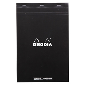 CLAIREFONTAINE Rhodia Bloc con tapa, A4, puntos 5 x 5 mm, 80 hojas, cubierta cartón plastificado, negro CLAIREFONTAINE Rhodia Bloc con tapa, A4, puntos 5 x 5 mm, 80 hojas, cubierta cartón plastificado, negro