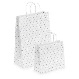 Classic polka dot Kraft paper carrier bags