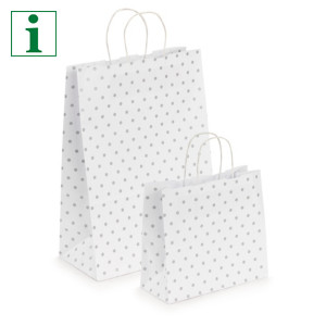 Classic polka dot Kraft paper carrier bags