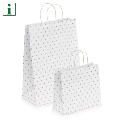 Classic polka dot Kraft paper carrier bags - 1