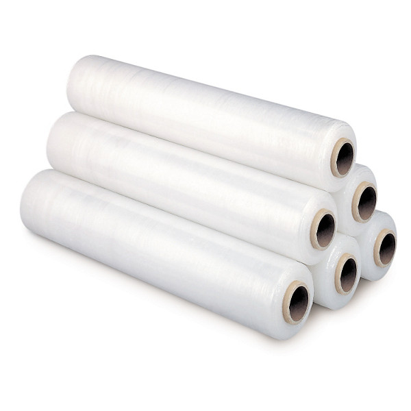 Clear Cast Stretch Film Hand Rolls, 20mu, 400mm x 300m, 6pk- 30% Recycled - 1