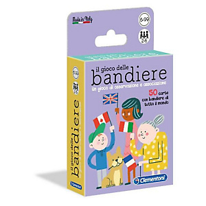 Clementoni, Giochi di società, Carte il gioco delle bandiere, 16564A Clementoni, Giochi di società, Carte il gioco delle bandiere, 16564A