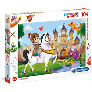 Clementoni, Puzzle, 104- draghi e cavaliere, 27113 Clementoni, Puzzle, 104- draghi e cavaliere, 27113