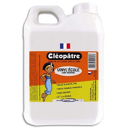 CLEOPATRE Colle Blanche vinylique / Bidon de 5 litres de colle Blanche