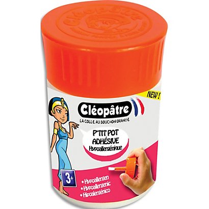CLEOPATRE P'tit pot de colle adhésive hypoallergénique 50 gr avec pinceau intégré