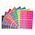 CLEOPATRE Sachet de 18 planches de gommettes rectangles 3 tailles. 6 couleurs 3 planches par couleur. - 1