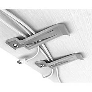 Clips fermacavi, Grigio (confezione 4 pezzi) Clips fermacavi, Grigio (confezione 4 pezzi)