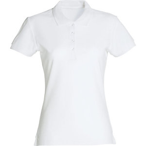 CLIQUE Polo basic Femme Blanc XL