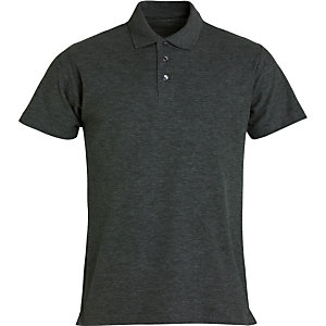 CLIQUE Polo basic Homme Anthracite Chiné XS