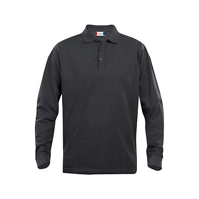 CLIQUE Polo ML Homme Anthracite Chiné XS