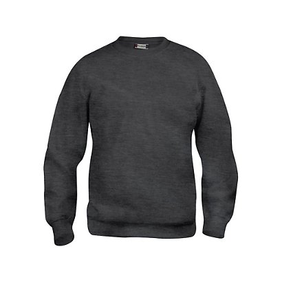 CLIQUE Sweat basic col rd Anthracite Chiné 3XL