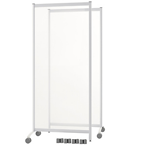 Cloison de protection mobile Plexiglass H.170 x L.76 cm - Epaisseur 4 mm - Lot de 2 Cloison de protection mobile Plexiglass H.170 x L.76 cm - Epaisseur 4 mm - Lot de 2