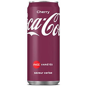 Coca-Cola Cherry saveur cerise Canette 33 cl - Lot de 24