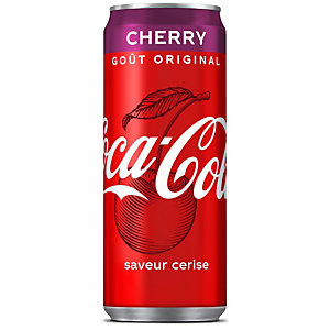 Coca-Cola Cherry saveur cerise - Lot de 24 canettes 33 cl