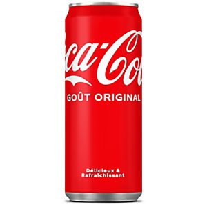 Coca-Cola Original Canette format slim 33 cl - Lot de 24
