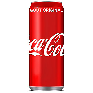 Coca-Cola Original canette de format slim - Lot de 24 canettes de 33 cl