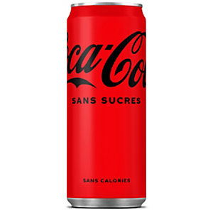 Coca-Cola Zéro Canette format slim 33 cl - Lot de 24