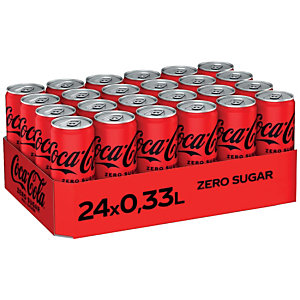 Coca-Cola zéro, lot de 24 canettes de 33 cl