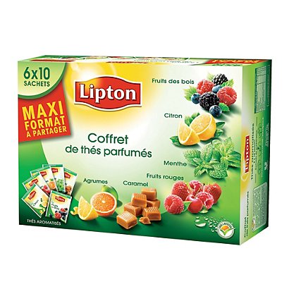 Coffret de thés Lipton, assortiment de 60 sachets - Thé