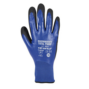 COFRA® Guanto da lavoro TOTAL PROOF, Protezione meccanica e antiolio, Rivestimento in nitrile, Taglia 11, Blu/Nero (1 paio) COFRA® Guanto da lavoro TOTAL PROOF, Protezione meccanica e antiolio, Rivestimento in nitrile, Taglia 11, Blu/Nero (1 paio)