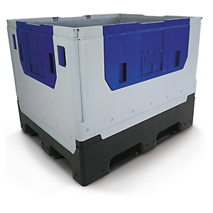 Collapsible plastic pallet boxes