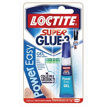 Colle forte gel Loctite Super Glue 3 - Power Easy tube 2 g - collage permanent