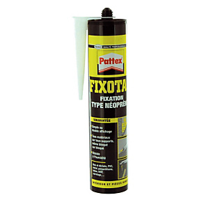 Colle Pattex Fixota néoprène, cartouche de 310ml Colle Pattex Fixota néoprène, cartouche de 310ml