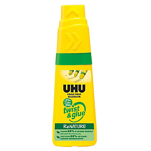 Colle UHU Twist & Glue sans solvant 35 ml - collage permanent