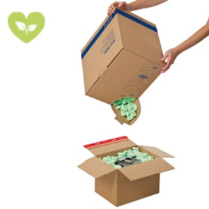 COLOMPAC Chips da imballaggio, Polistirolo espanso, Verde (confezione 540 g) COLOMPAC Chips da imballaggio, Polistirolo espanso, Verde (confezione 540 g)