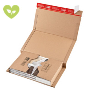 COLOMPAC Scatola flessibile CP020, Cartone fustellato, 25,1 x 16,5 x -6 cm, Avana (confezione 20 pezzi) COLOMPAC Scatola flessibile CP020, Cartone fustellato, 25,1 x 16,5 x -6 cm, Avana (confezione 20 pezzi)