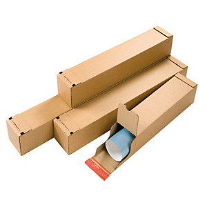 COLOMPAC Tubo postale CP 072 - doppio strip - 43 x 10,8 x 10,8 cm - cartone ondulato - avana COLOMPAC Tubo postale CP 072 - doppio strip - 43 x 10,8 x 10,8 cm - cartone ondulato - avana