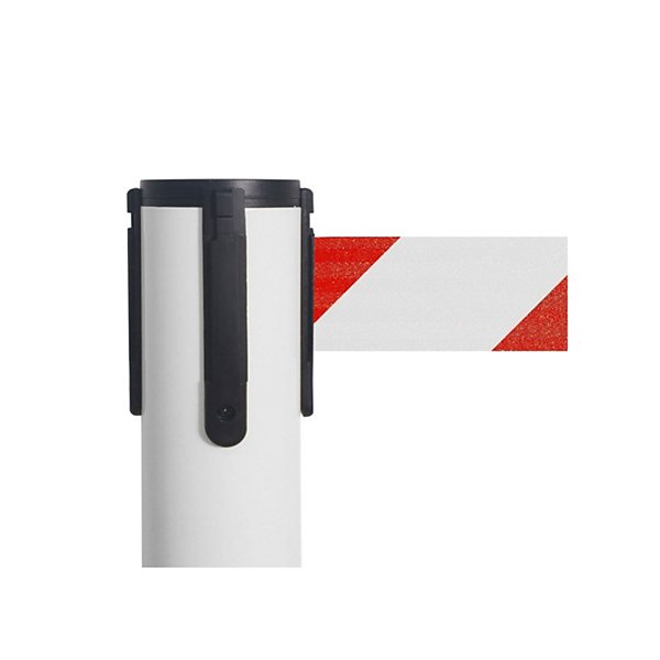 Colonnina colore acciaio spazzolato con nastro arancio 100cm x 3m - 9